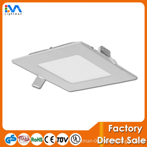 Meanwell dali 120x120 6w square led panel light with CE GS certificates